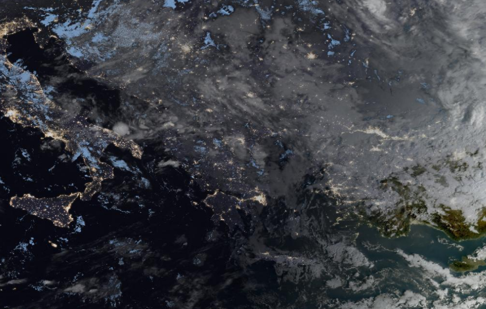 Τελευταία δορυφορική εικόνα νεφοκάλυψης