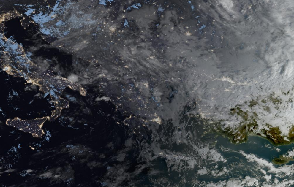 Τελευταία δορυφορική εικόνα νεφοκάλυψης