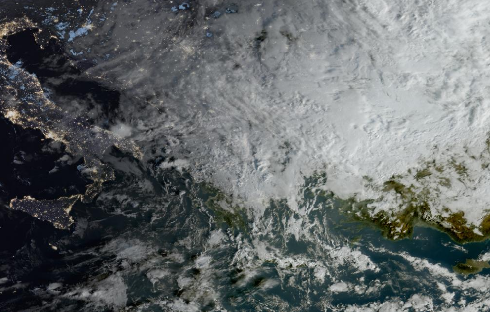 Τελευταία δορυφορική εικόνα νεφοκάλυψης