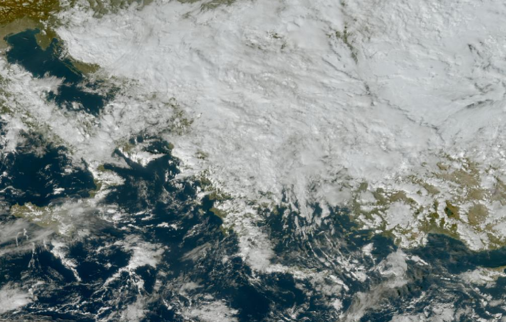 Τελευταία δορυφορική εικόνα νεφοκάλυψης