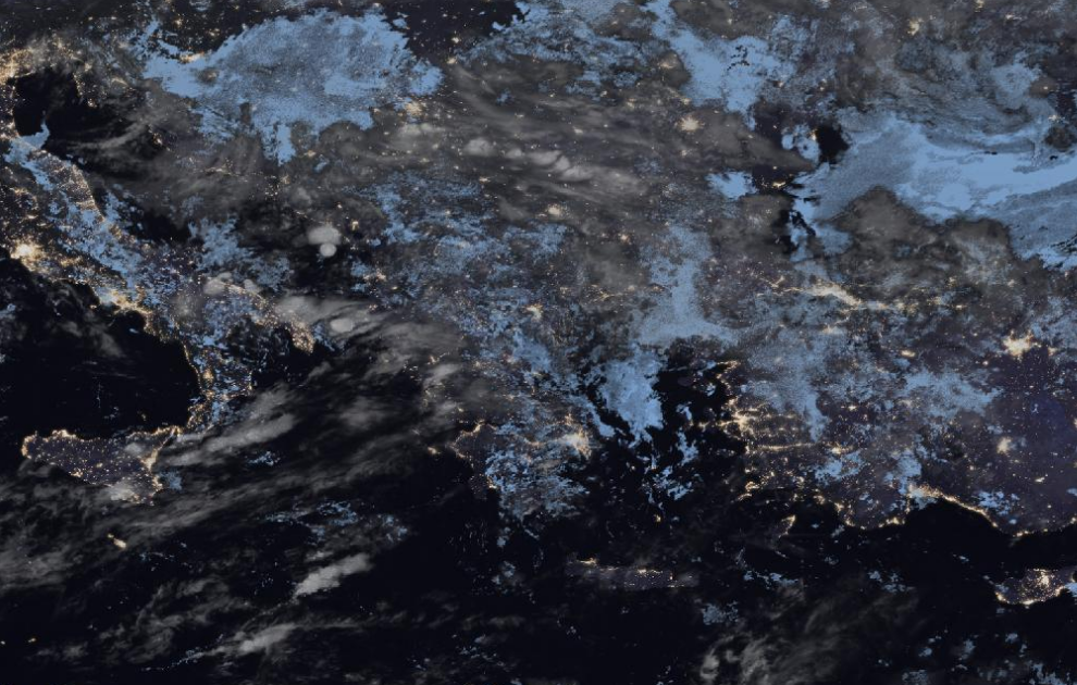 Τελευταία δορυφορική εικόνα νεφοκάλυψης