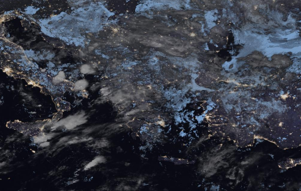 Τελευταία δορυφορική εικόνα νεφοκάλυψης